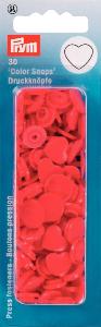 Boutons Pression plastique Coeur Rouge - lot de 30 - 12,4mm Prym