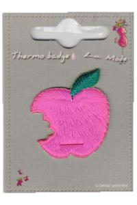 MOTIF THERMOCOLLANT  "Pomme croquée" - Rose