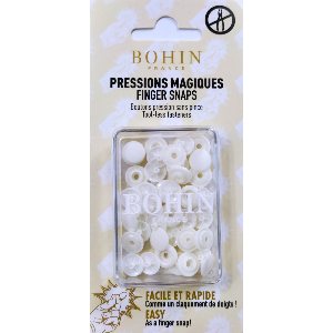 BOUTONS PRESSIONS MAGIQUES SANS PINCE - Blanc 9mm