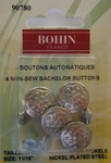 Bouton jeans automatique 17mm argent 