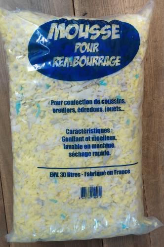 MOUSSE POUR REMBOURRAGE - 30 litres (1kg environ)