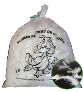 Plumes Blanches de canards pour rembourrage - Sac de 1Kg