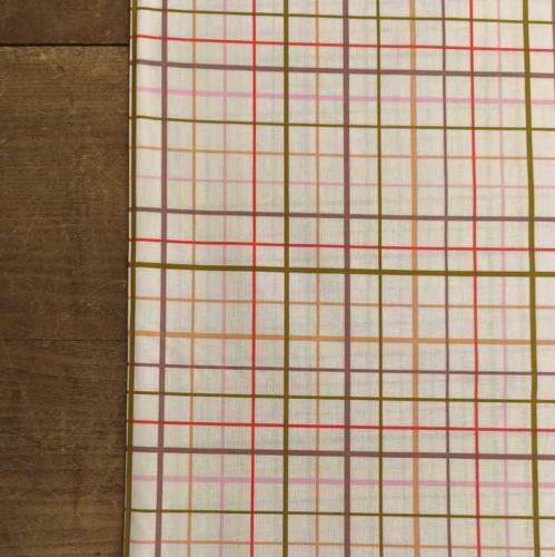TISSU 100%  COTON  IMPRIME  CARRES au mètre