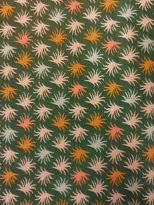 TISSU COTON ENDUIT ANTI TACHE  - IMPRIME FLEURS- au mètre