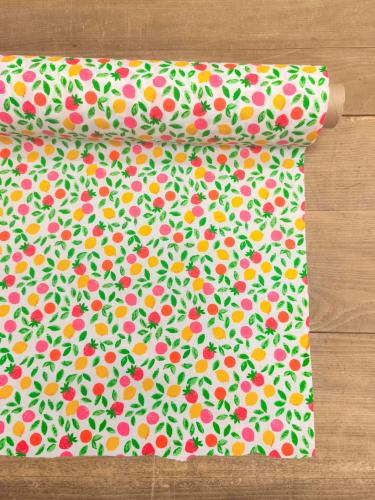 TISSU COTON ENDUIT ANTI TACHE  - FRUIT - au mètre