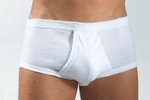 Slip ouvert à Poche Blanc pour Homme