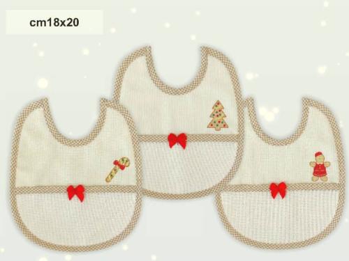 BAVOIR A BRODER NOEL AVEC BIAIS VICHY