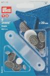 Boutons Jeans 20mm Prym- Gris vieilli - lot de 6