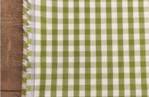 Tissu Vichy 100% Coton - VERT- au mètre 