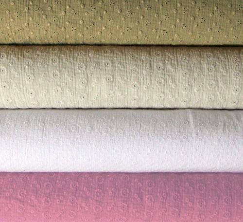 Tissu Broderie Anglaise 100% Coton