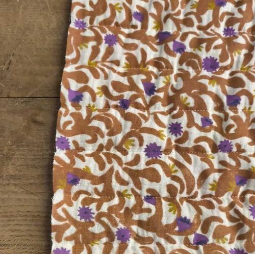 TISSU 100% COTON double gaze matelassé- Bi face