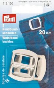 Lot de 2 Boucles de ceinture 20mm Argent - Prym