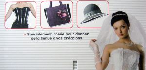 BALEINE PLATE POUR BUSTIER OU CHAPEAU  - Noir - au mètre