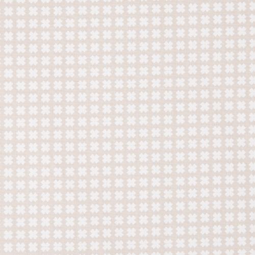 Tissu Faux uni Petits Carreaux - Beige - 100% Coton -  au mètre