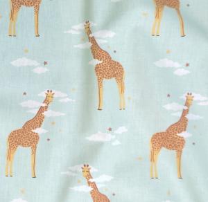 TISSU IMPRIME GIRAFE -100% Coton - au mètre