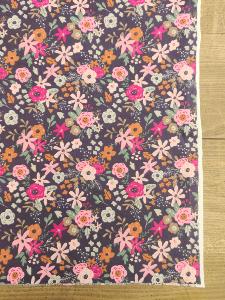 TISSU 100%  COTON  IMPRIME  FLEURS au mètre