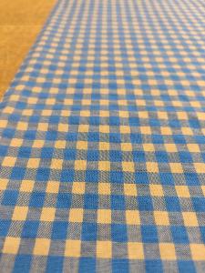 Tissus Seersucker vichy bleu 100% coton 