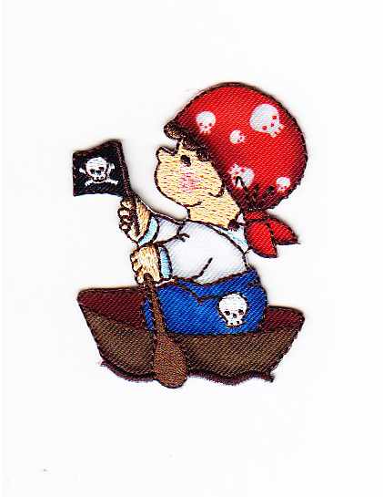 MOTIF THERMOCOLLANT Petit Pirate sur bateau