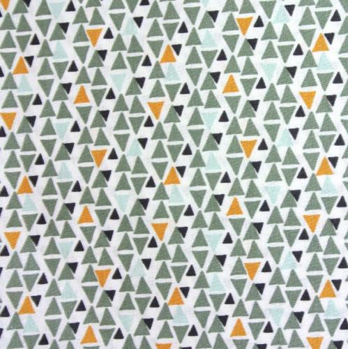 Tissu imprimé formes triangle spécial patchwork - 100% Coton - vendu au mètre ou au 1/2 mètre