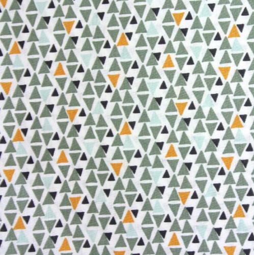 Tissu imprimé formes triangle spécial patchwork - 100% Coton - vendu au mètre ou au 1/2 mètre