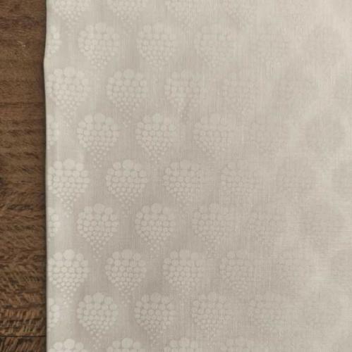 Tissu Faux uni imprimé dessins géométriques blanc - 100% Coton -  au mètre