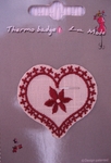 MOTIF THERMOCOLLANT Coeur Montagne rouge et blanc