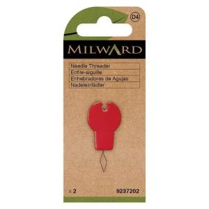 Enfile aiguille en plastique avec coupe fil 2 EN 1 MILWARD  - Lot de 2