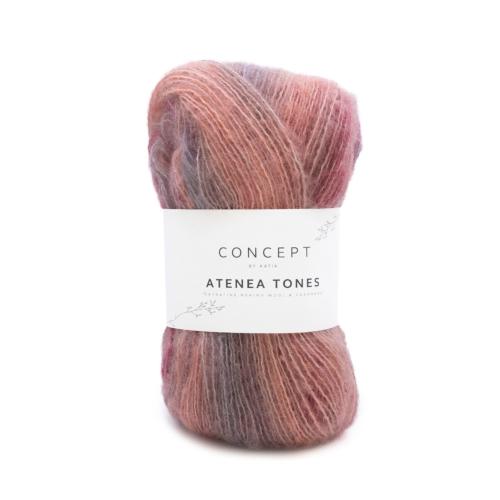 Fil à tricoter ou à crocheter Katia Atenea Tones  - Rose 205 - 25g