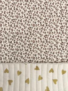TISSU 100% COTON double gaze matelassé- Bi-face