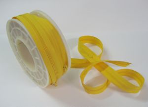 Fermeture au mètrage Nylon 3,8mm Jaune- Le mètre + 2 curseurs