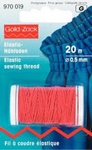 Fil élastique pour smocks ou fronces ROUGE Prym - 20m