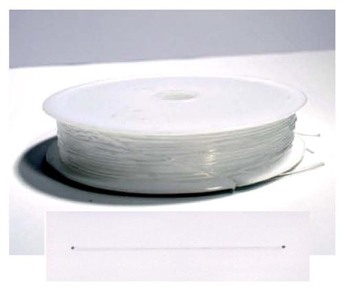 FIL TRANSPARENT ELASTIQUE POUR BRACELET / COLLIER - rlx de 10m- 0,6mm