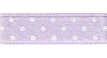 Ruban satin imprimé à Pois - Coloris violet - Le mètre 