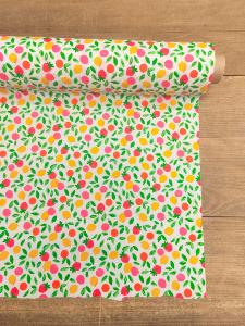 TISSU COTON ENDUIT ANTI TACHE  - FRUIT - au mètre
