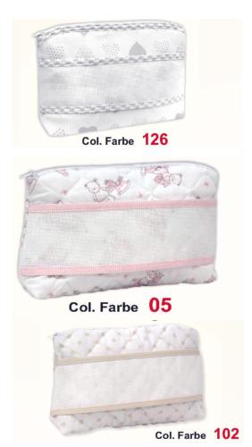 TROUSSE DE TOILETTE AVEC BANDE A BRODER - Coloris au choix