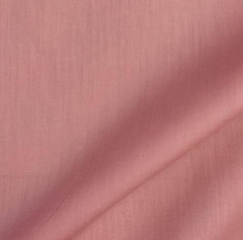 Tissu coton POPELINE - Vieux Rose -  Laize de 145cm - Au mètre