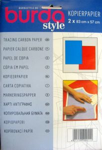 Papier calque carbone BURDA pour patrons de couture ROUGE et BLEU