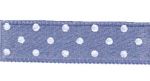 Ruban satin imprimé à Pois - Coloris Gris moyen - Le mètre 