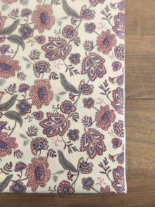 Tissu Demi Natté imprimé Fleurs - Laize 150cm - Au mètre ou 1/2 mètre