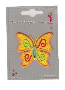 MOTIF THERMOCOLLANT  "Papillon jaune"