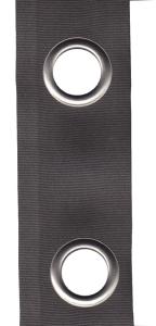 Œillets sur bande pour rideaux 40mm - GRIS + ALU