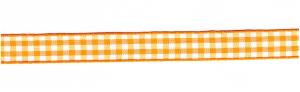Ruban imprimé Gros vichy Orange - Le mètre