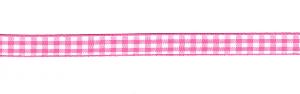 Ruban imprimé Gros vichy Rose - Le mètre