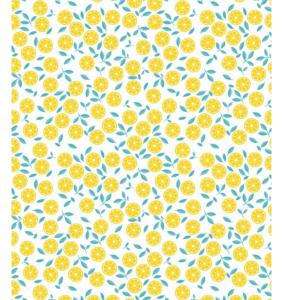 Toile cirée imprimée Citron - laize 140cm - Le mètre 