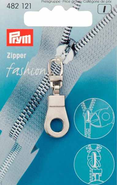 Tirette pour Fermeture Eclair PRYM 482121 - Argent