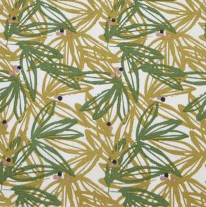 Tissu imprimé Palmier olive- 100% Coton - vendu au mètre ou au 1/2 mètre