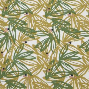 Tissu imprimé Palmier olive- 100% Coton - vendu au mètre ou au 1/2 mètre