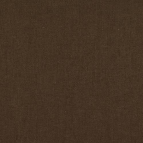 Tissu uni 100% Coton CACAO MARRON - vendu au mètre ou au 1/2 mètre