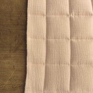 TISSU 100% COTON double gaze matelassé- Ton peau