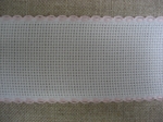Galon à broder Blanc bordé Rose 5cm